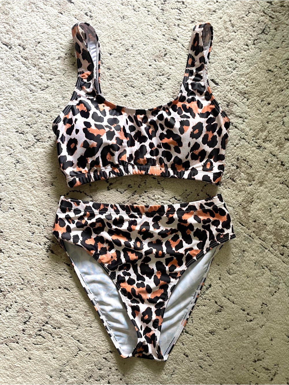 Women’s Leopard Print High Waisted Bikini - Size M
